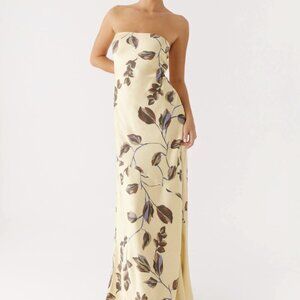Peppermayo  Alisa Strapless Maxi Dress - Buttercream Bliss Size 4